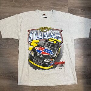 Kyle Busch #5 Carquest Hendrick Motorsports NASCAR T-Shirt Grey XL 2005 Vintage